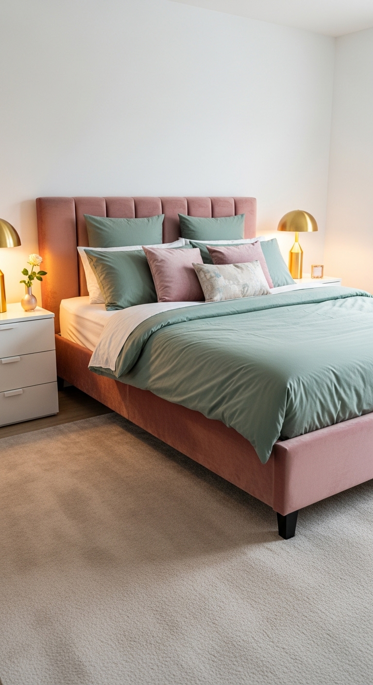 10 Sage Green and Pink Bedroom Ideas - Druckhaus Koenig
