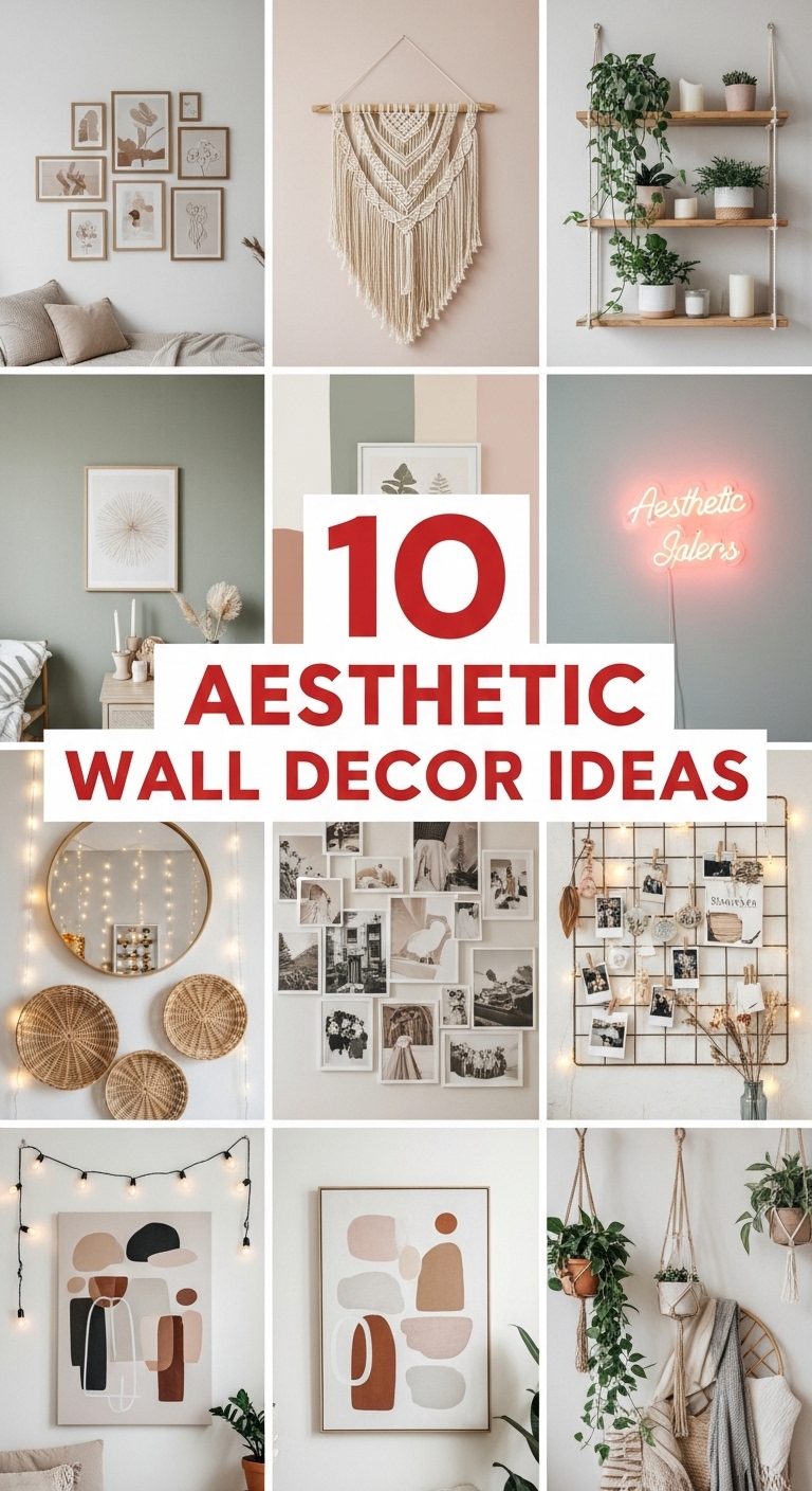10 Aesthetic Wall Decor Ideas