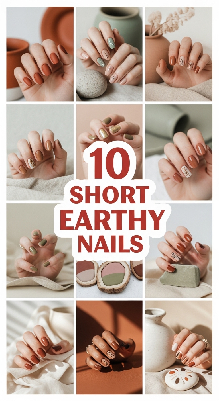 10 Short Earthy Nails