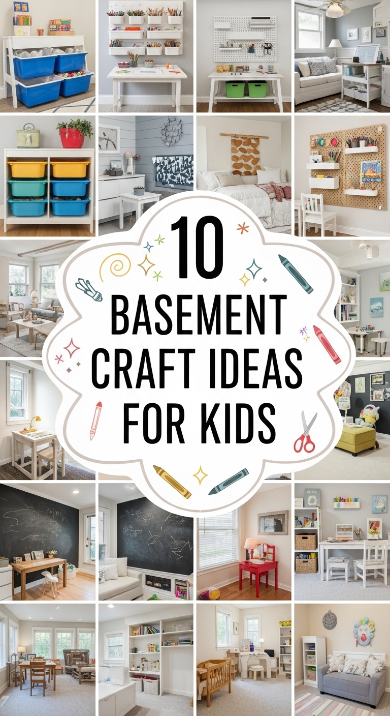 10 Basement Craft Area Ideas for Kids