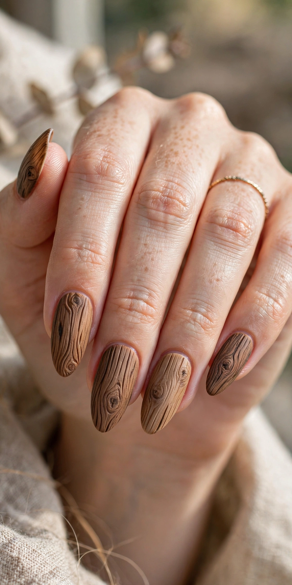 10. Rustic Wooden Texture Nails