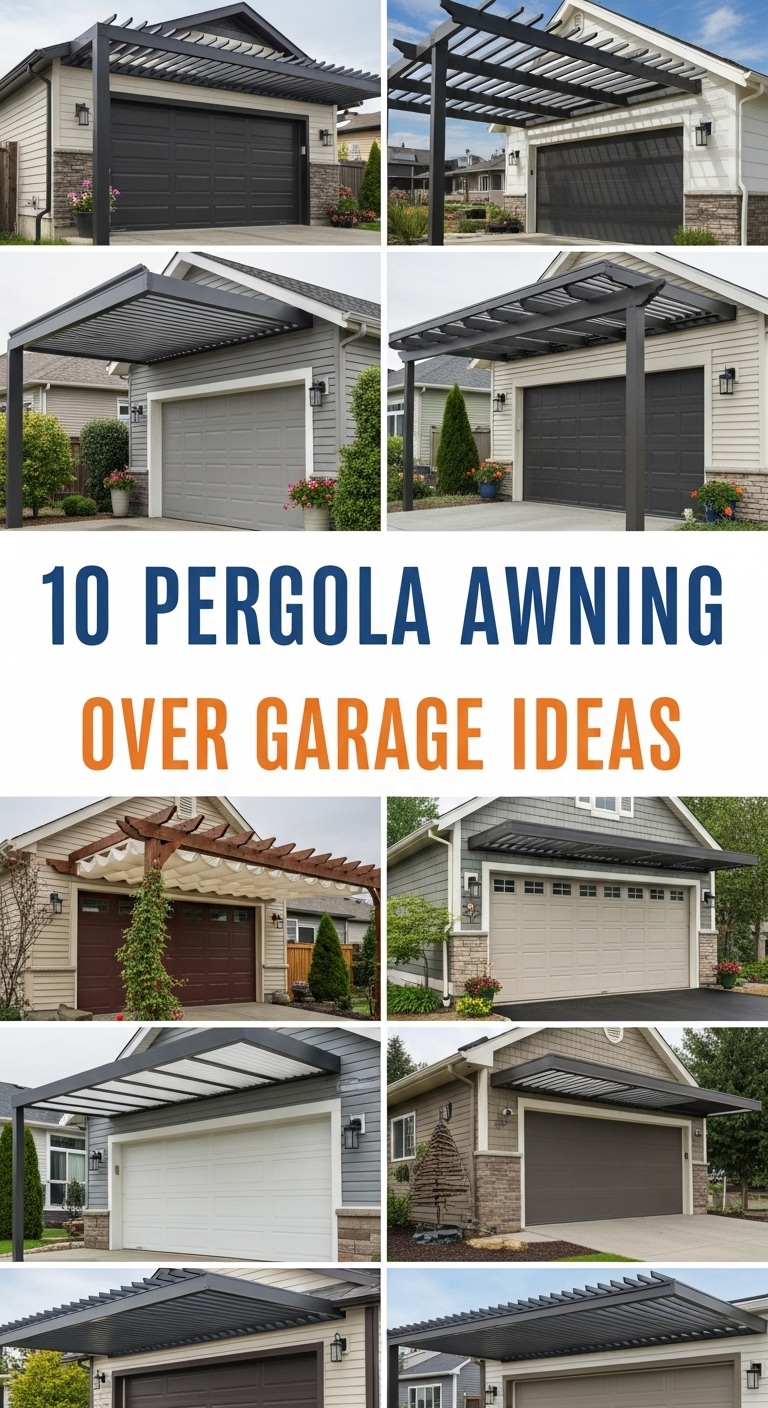 10 Pergola Awning Over Garage Ideas