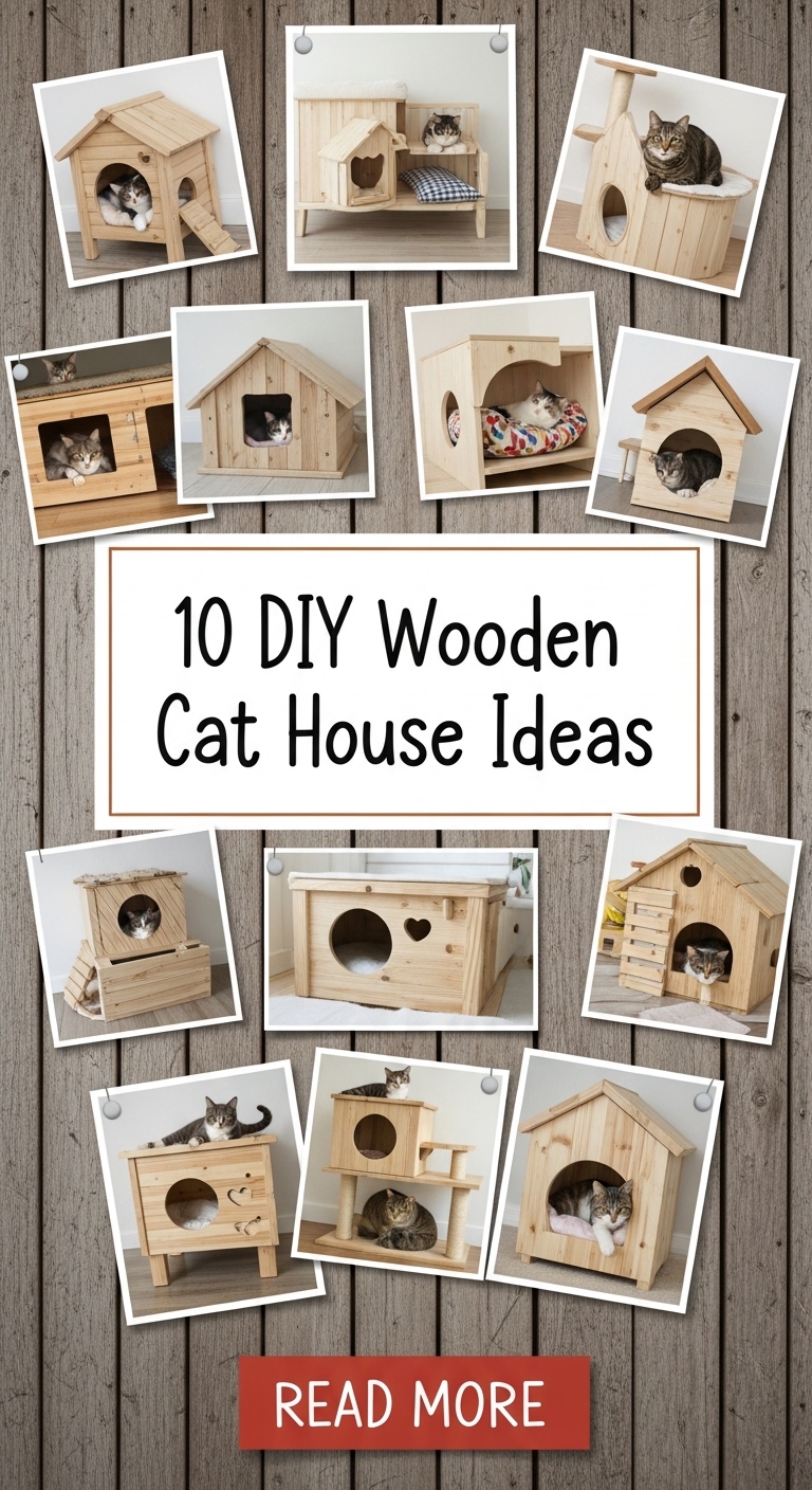 10 DIY Wooden Cat House Ideas