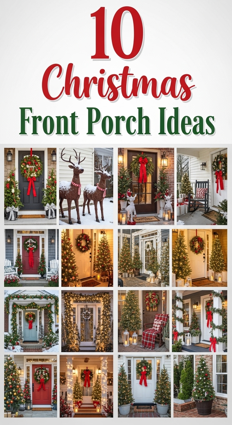 10 Christmas Front Porch Ideas