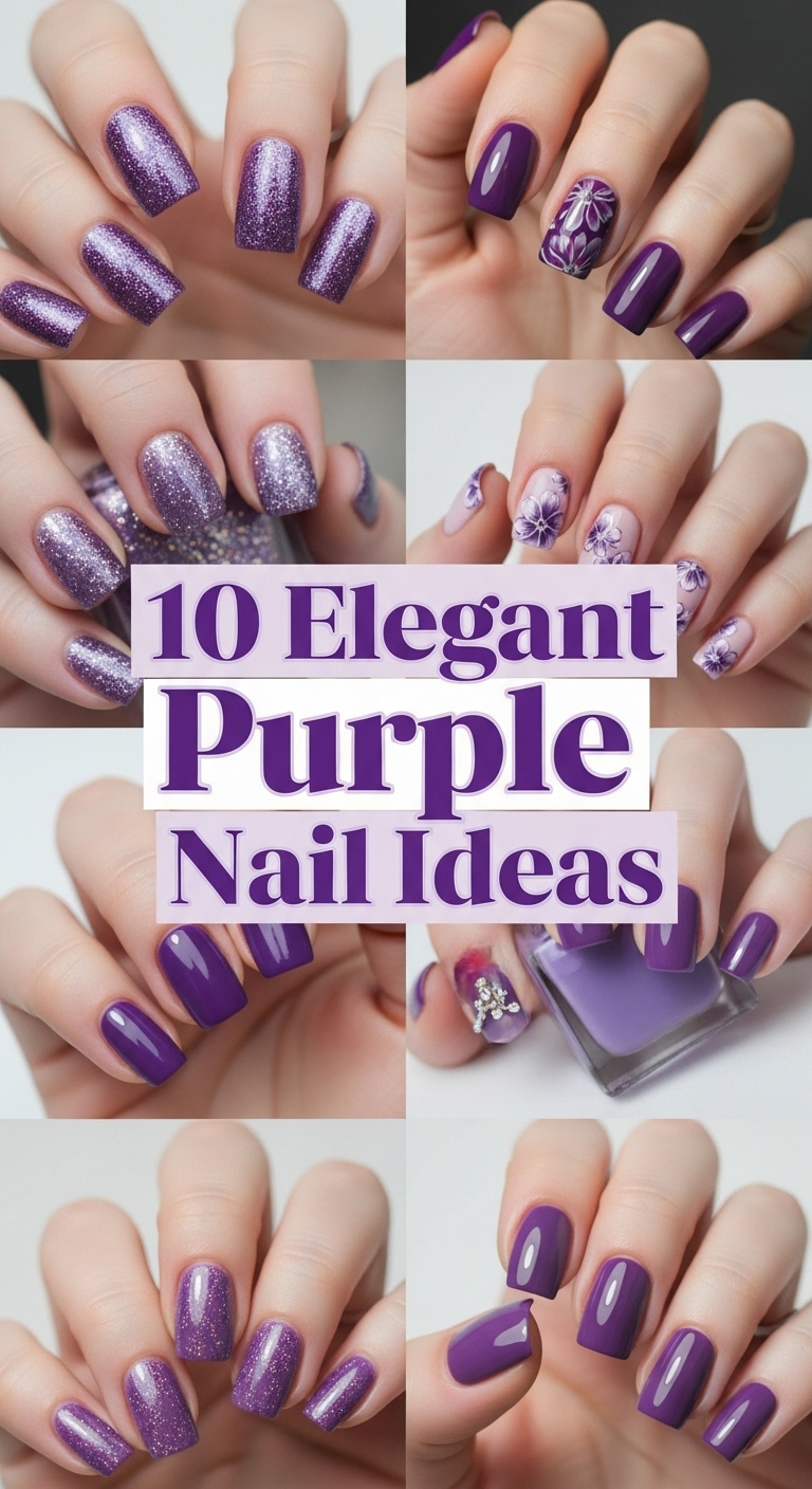 10 Elegant Purple Nail Ideas