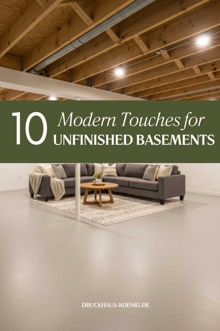 10 Modern Touches for Unfinished Basements