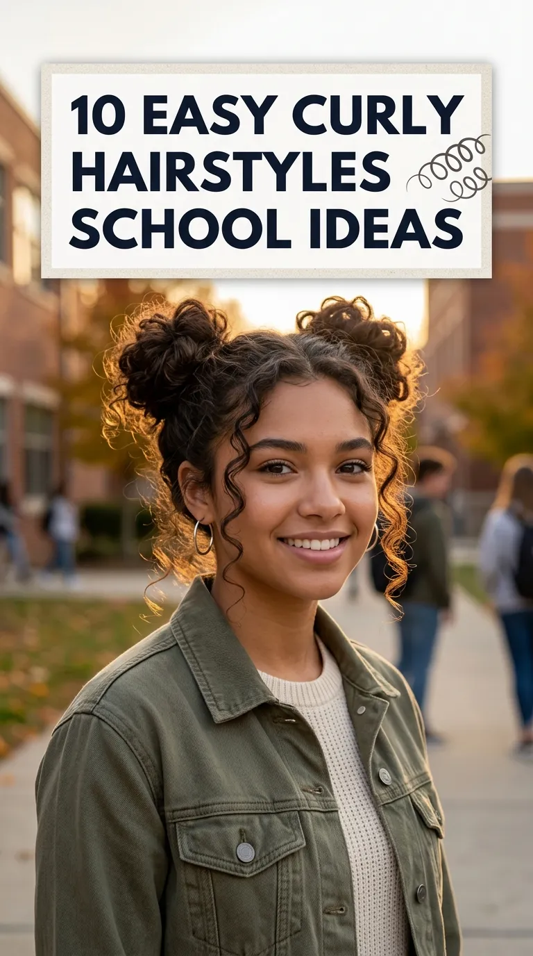 10 Easy Curly Hairstyles School Ideas