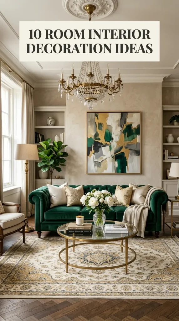 Warm neutral room interior with layered textures