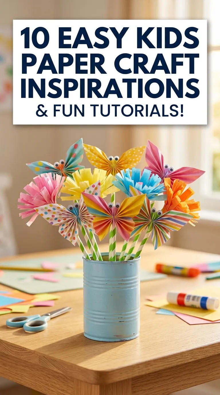 10 DIY Paper Crafts For Kids Ideas