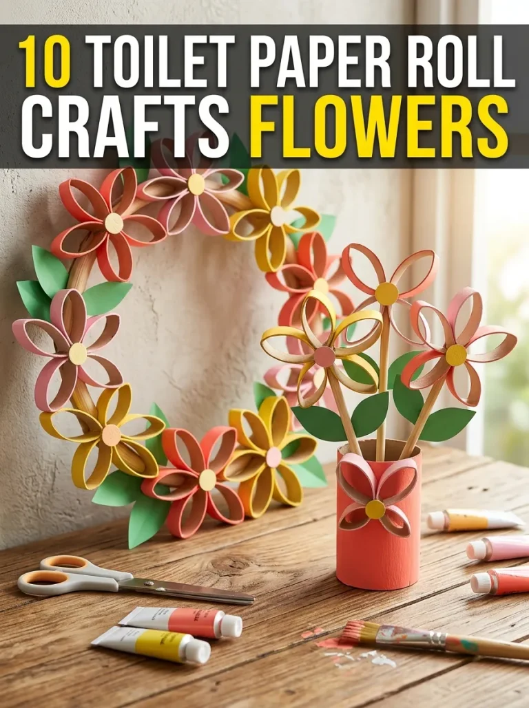 10 Toilet Paper Roll Crafts Flowers Ideas