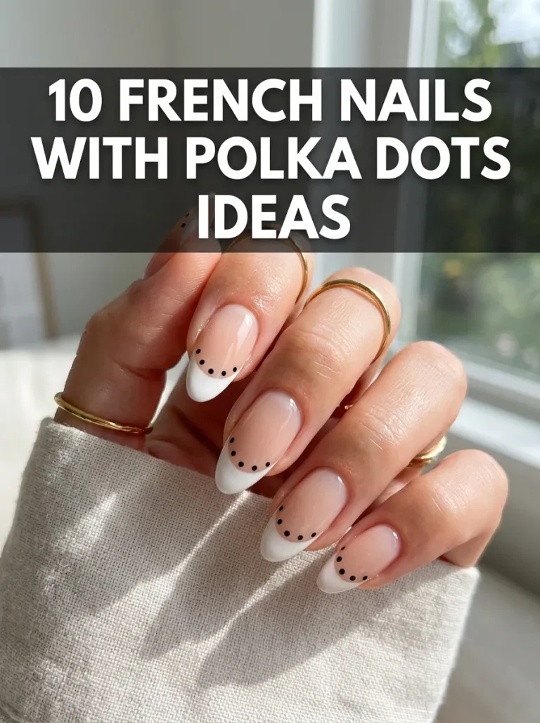 10 French Nails With Polka Dots Ideas