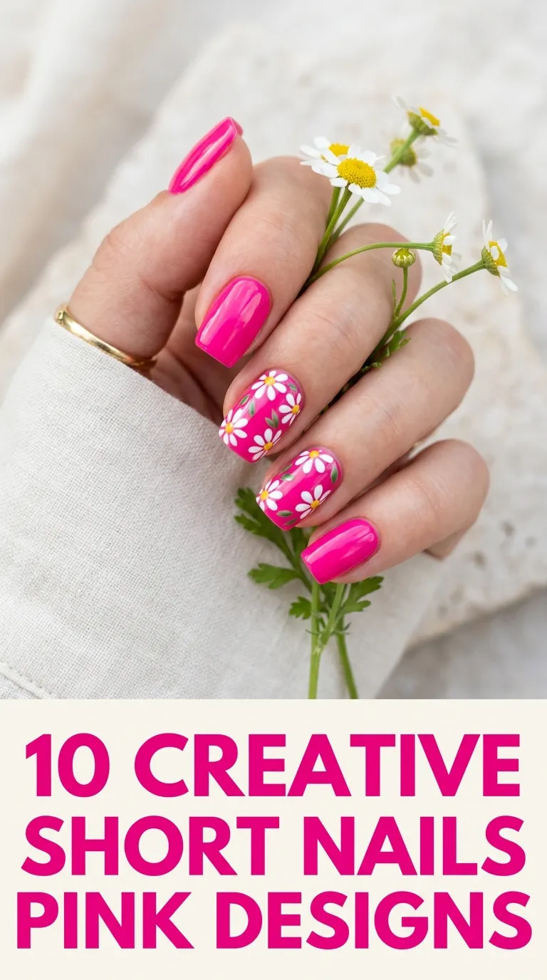 10 Short Nails Pink Ideas