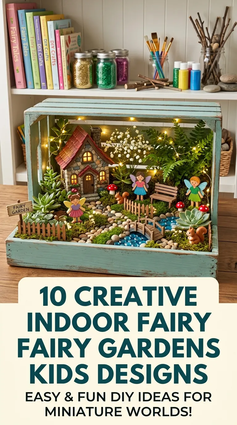 10 Indoor Fairy Gardens Kids Ideas