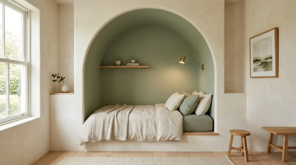 Deep custom wall-pocket alcove beds