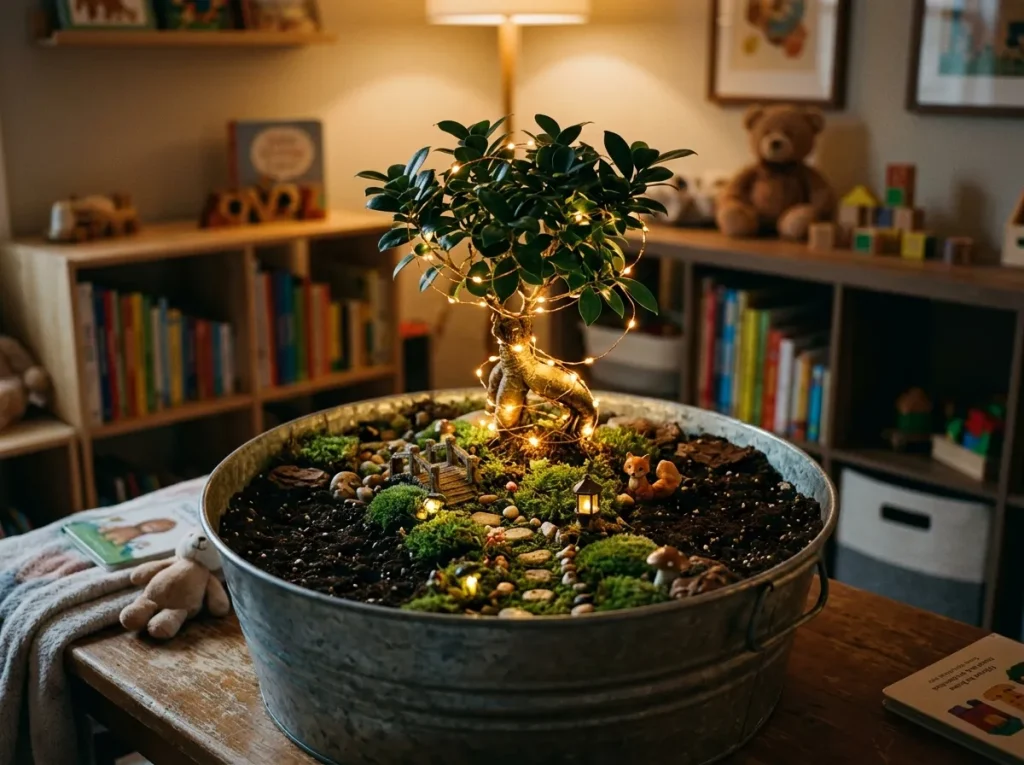 Enchanted forest twinkle-light bowl