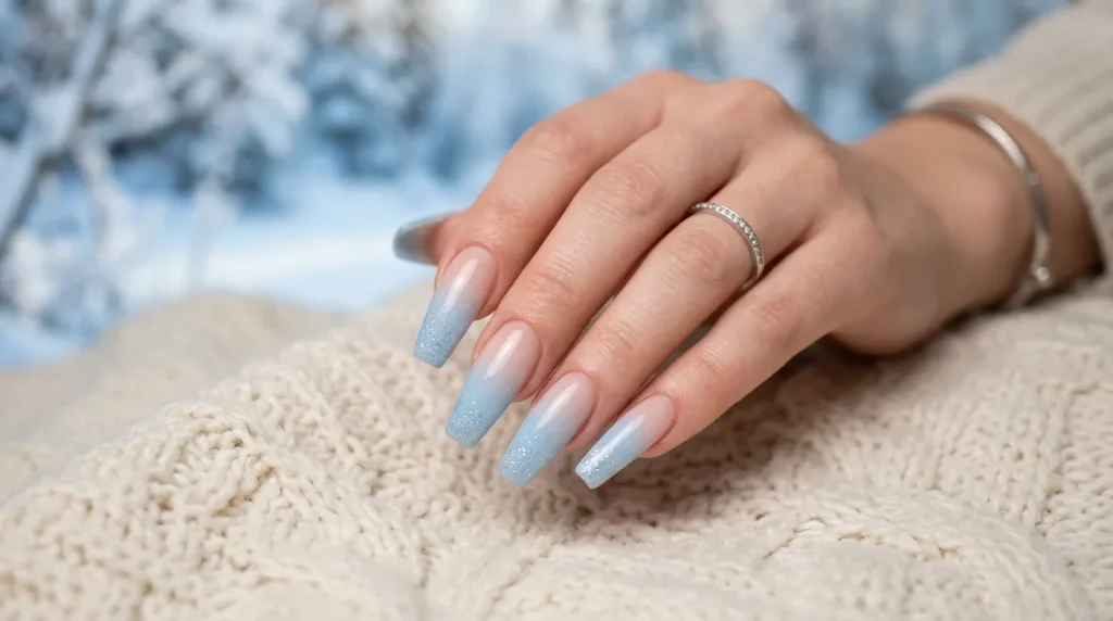 Arctic blue aura and starbursts